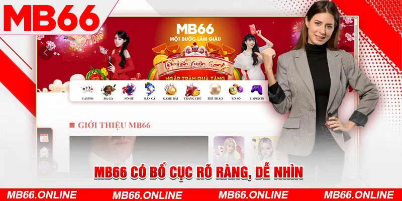 MB66 có bố cục rõ ràng, dễ nhìn