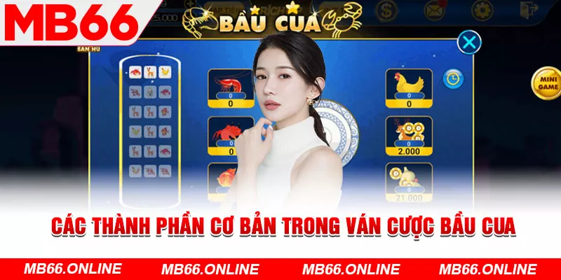 Các thành phần cơ bản trong ván cược bầu cua